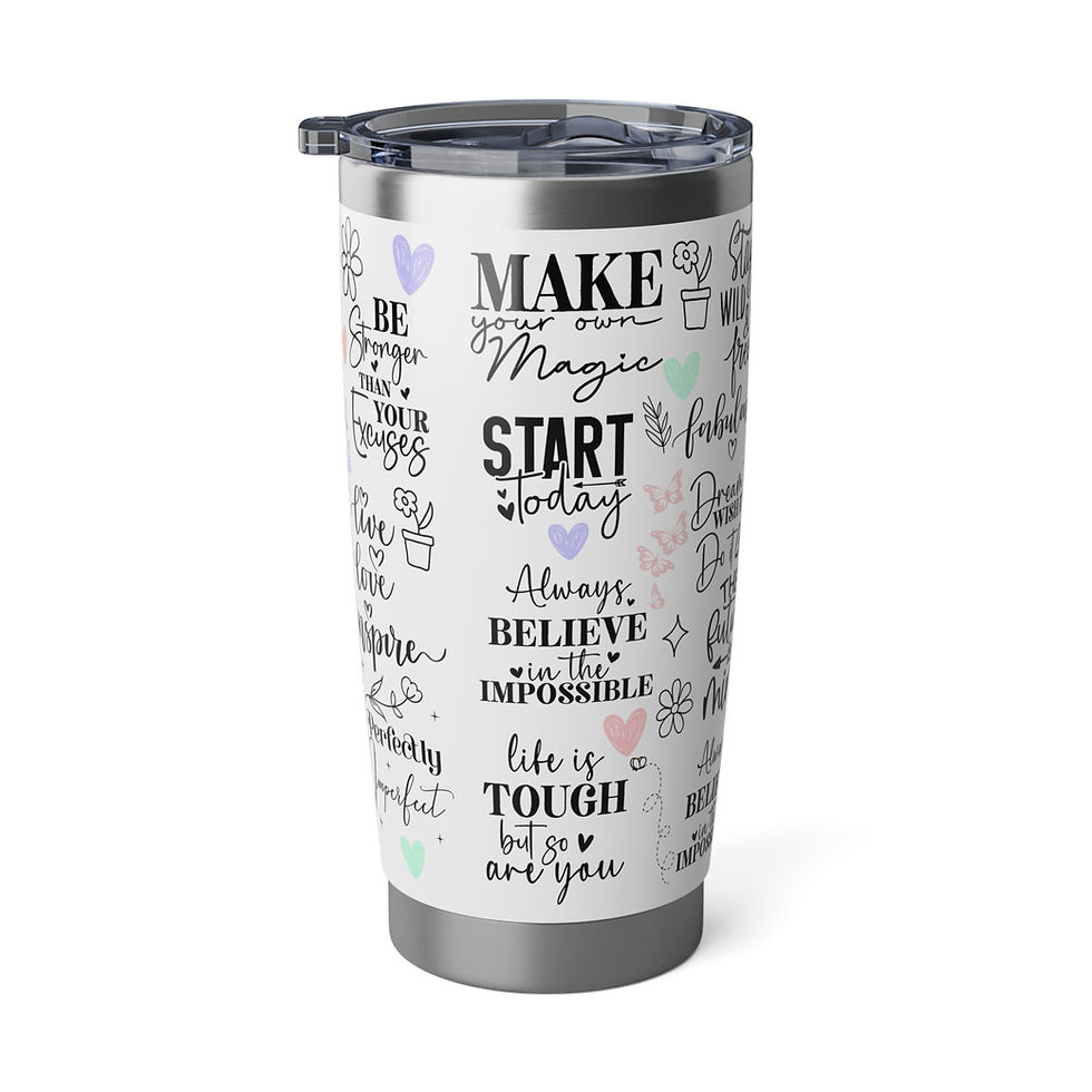 Thumbnail: Positive Quote Tumbler — Boho Vagabond Insulated Travel Mug  20oz