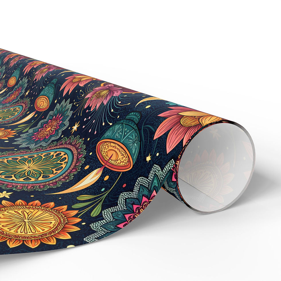 Thumbnail: Festive Diwali Wrapping Paper, Holiday Gift Wrap for Presents, Starry Design
