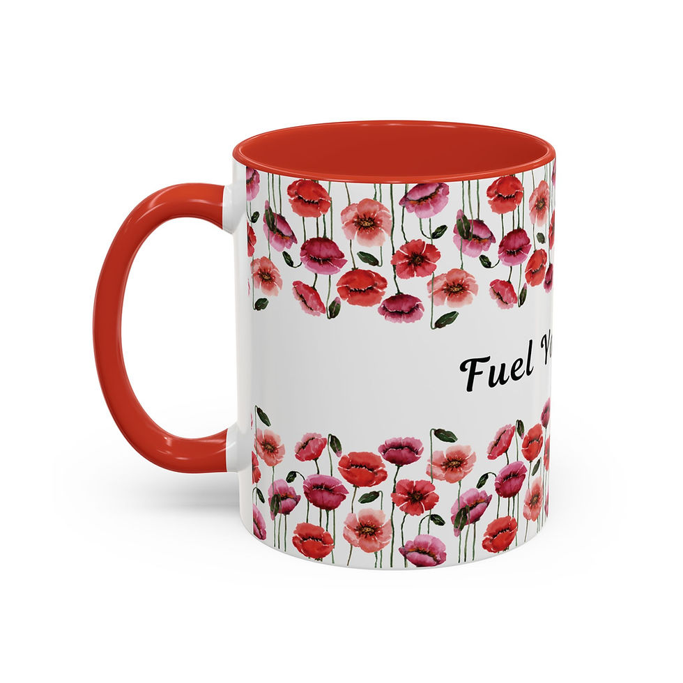 Thumbnail: Floral Pattern Ceramic Coffee Mug | Beautiful Flower Design | Colorful Interior