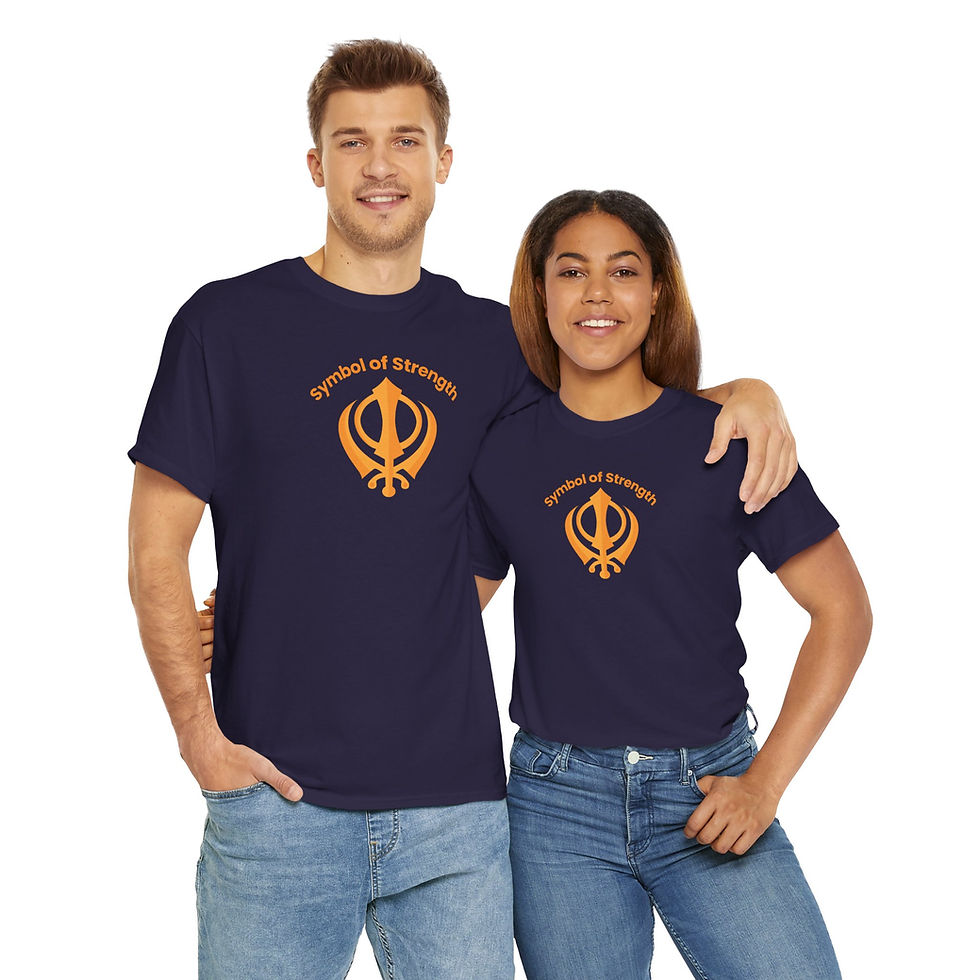 Thumbnail: Sikh Symbol-Inspired Adventure Tee, Unisex Cotton T-Shirt, Positive quote Shirt