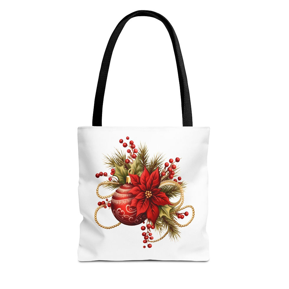 Thumbnail: Adorable Christmas Themed Tote Bag, Great for Christmas Gift