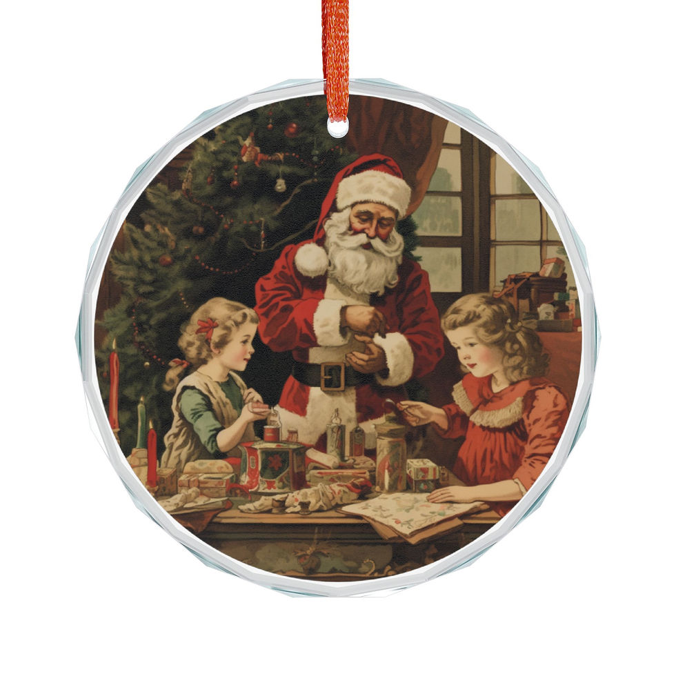 Stained Glass Crystal Ornament — Festive Holiday Tree Ornament