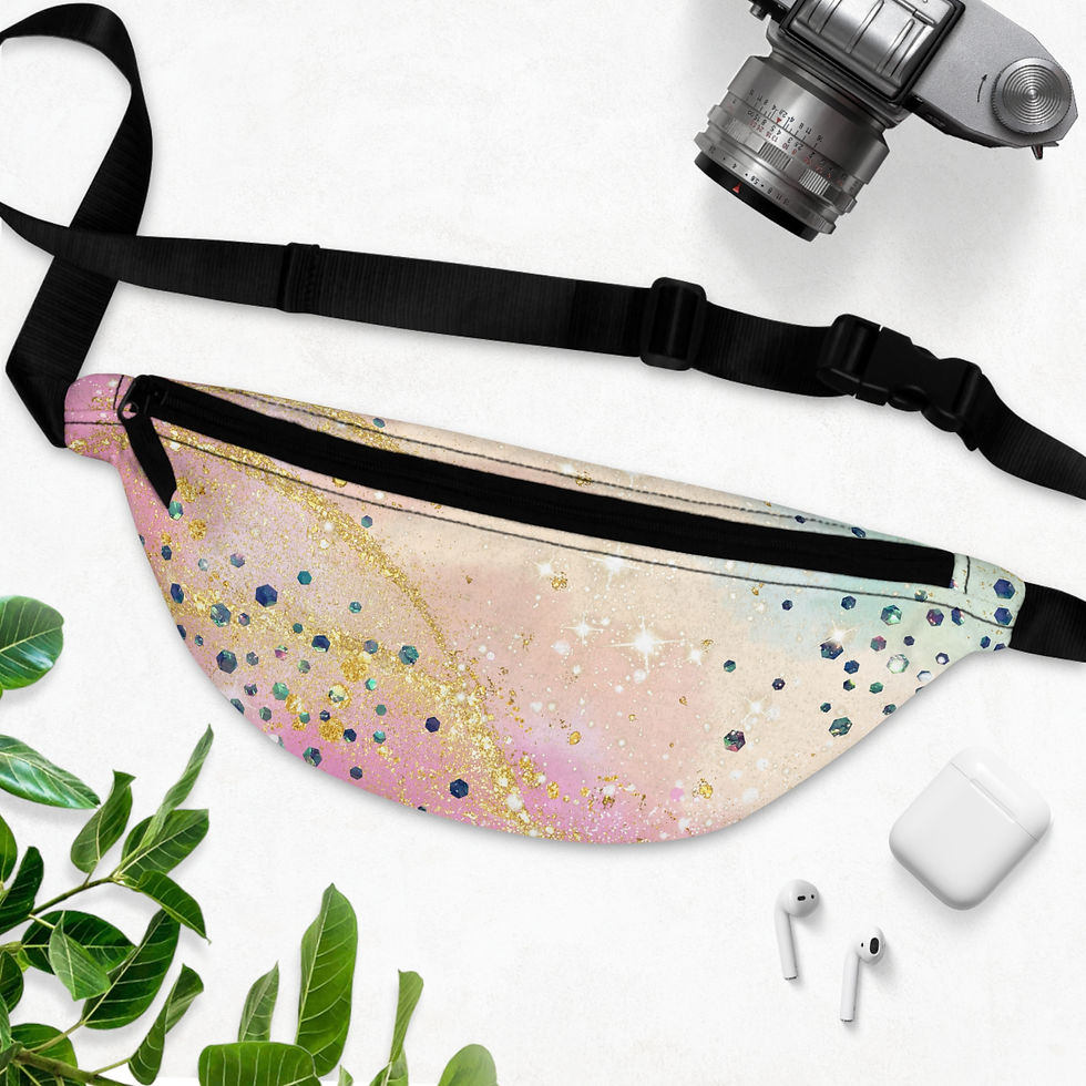 Thumbnail: Small Fanny Pack — Glitter Dot Waist Bag