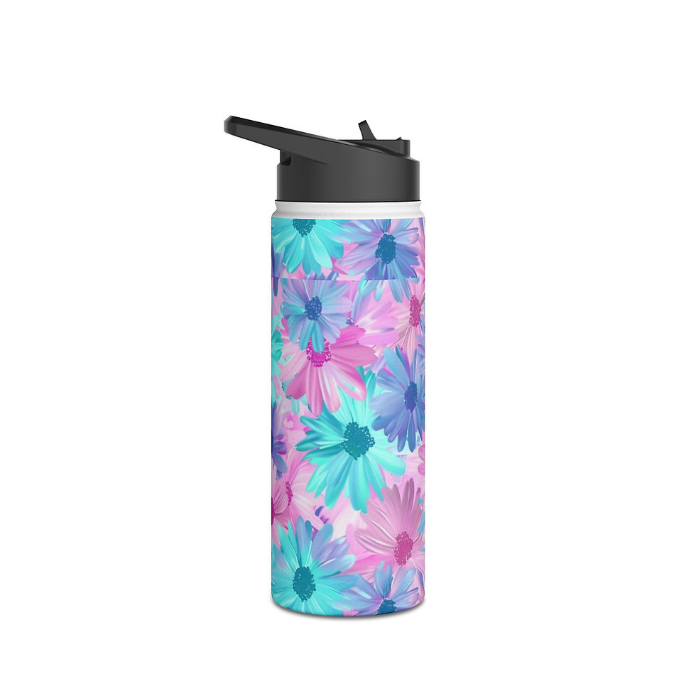 Thumbnail: Flower Pattern Water Bottle | Stainless Steel Bottle