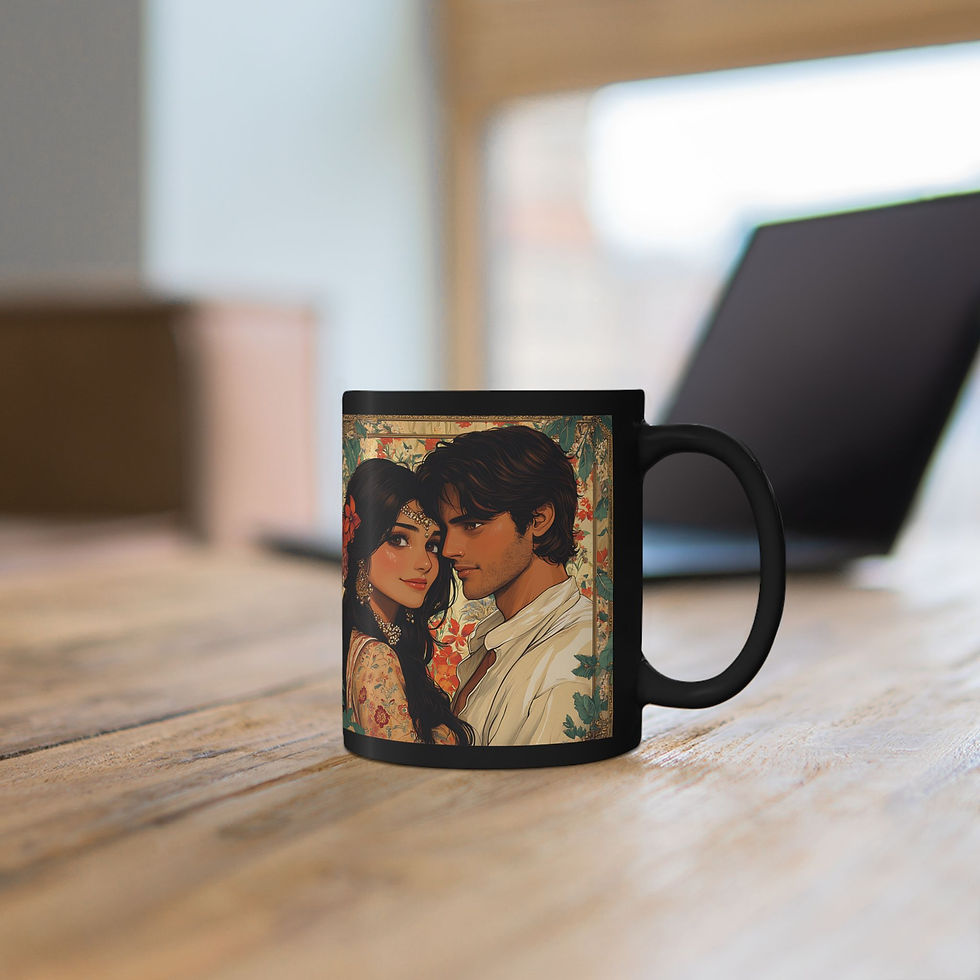 Thumbnail: Bollywood-Themed Black Mug | Unique Coffee Cup for Gift