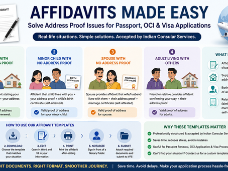 Affidavit for proof of address