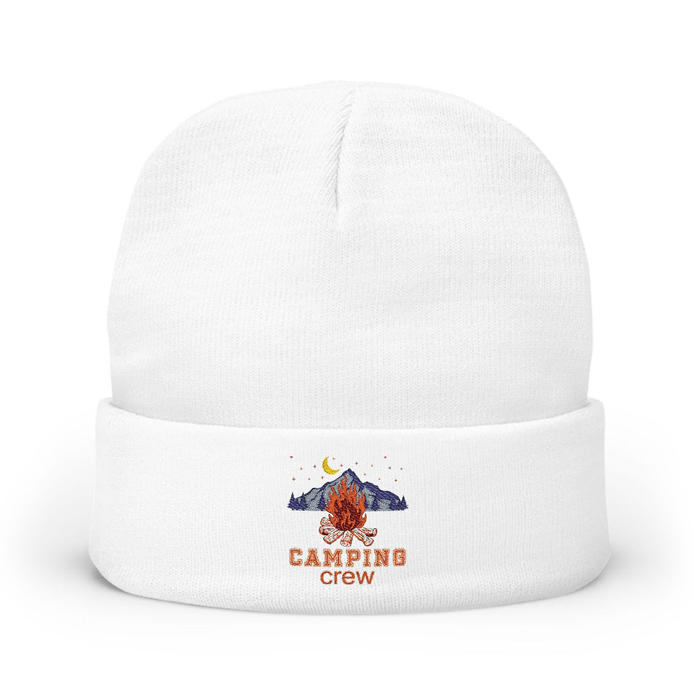 Thumbnail:  Travel-Themed Knit Beanie - Perfect for Adventurers, Winter Style