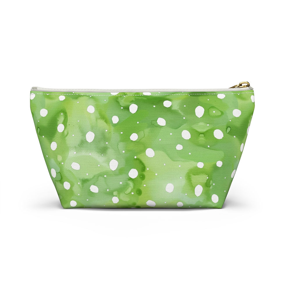 Thumbnail: Polka Dot Accessory Pouch | Cute Makeup Bag, Gift for Her, Travel Toiletry Bag