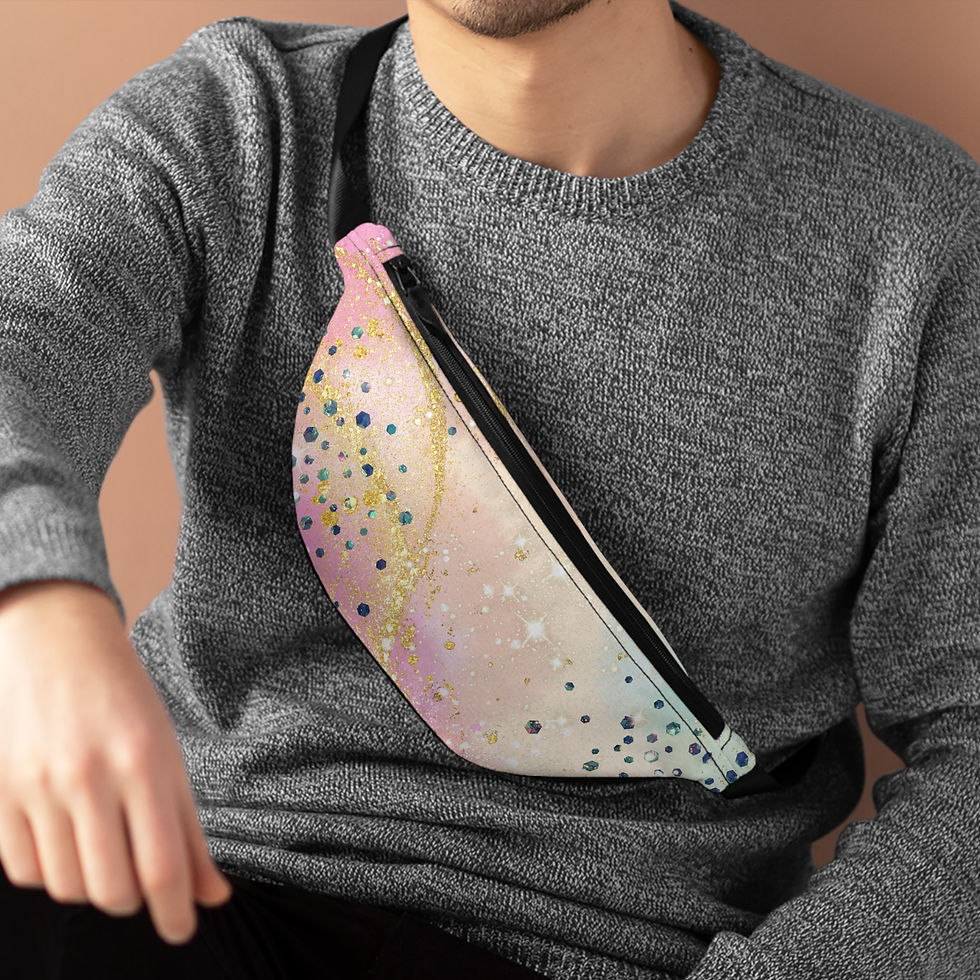 Thumbnail: Small Fanny Pack — Glitter Dot Waist Bag