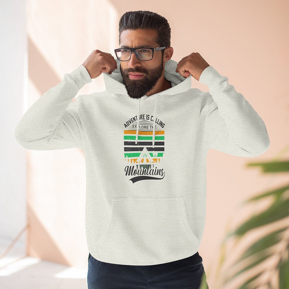 Thumbnail: Explore Mountains Adventure Awaits Hoodie, Fleece Sweatshirt, Gift for Hikers