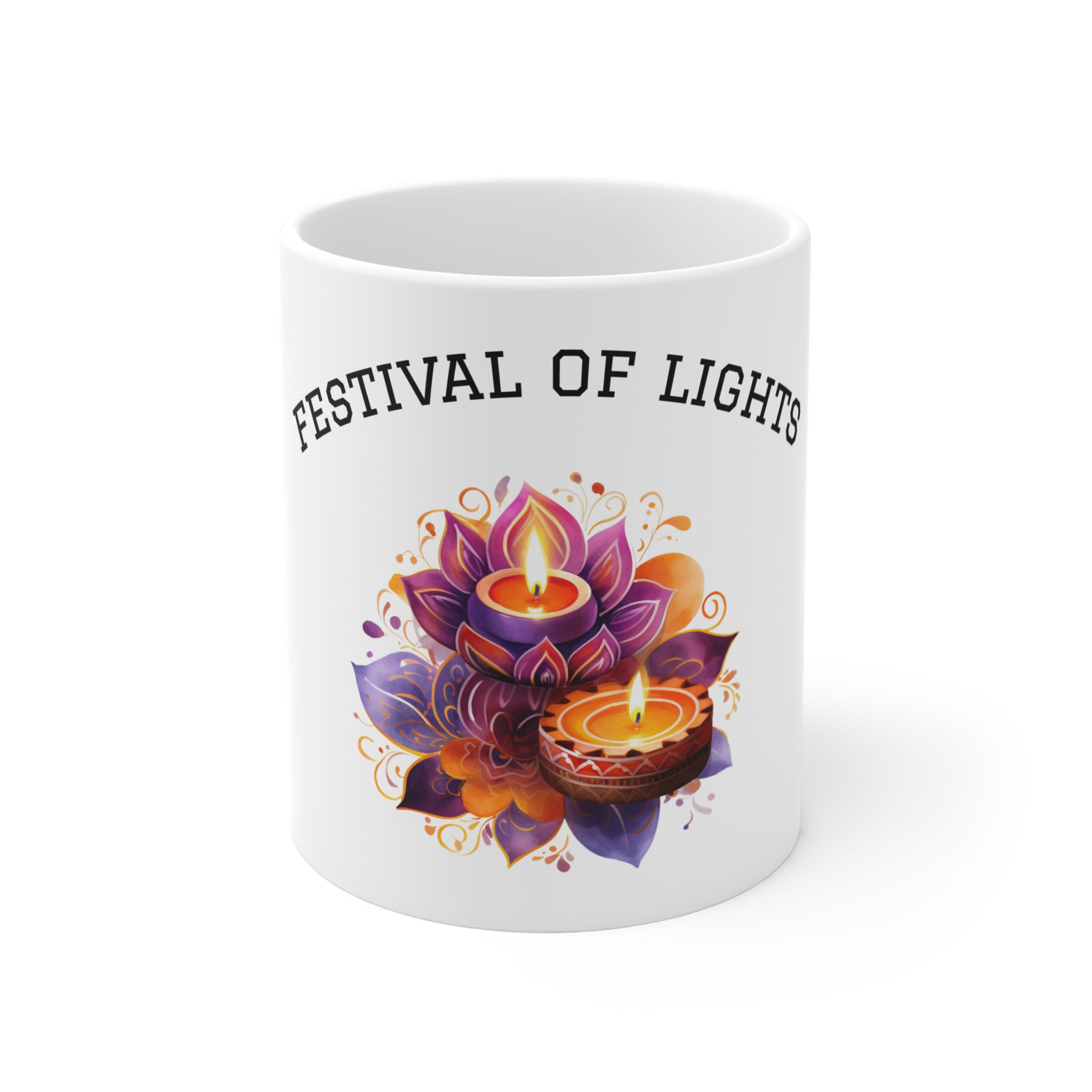 Colorful Festival Mug | Diwali Mug Gift | Bohemian Style Coffee Cup