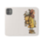 Thumbnail: Phone Flip Case — Cute Vintage Backpack Design, Card Slots