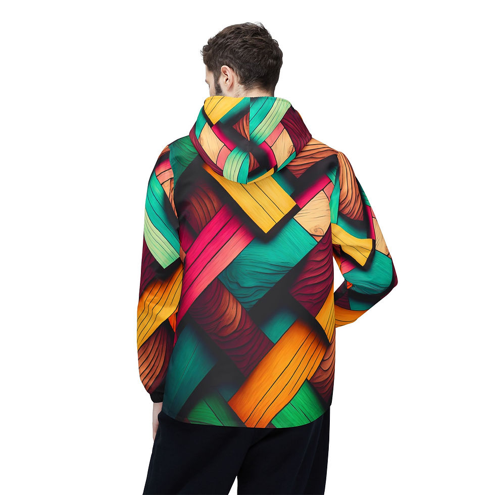 Thumbnail: Colorful Geometric Windbreaker Jacket, Outdoor Jacket, Women’s and Men’s Fashion