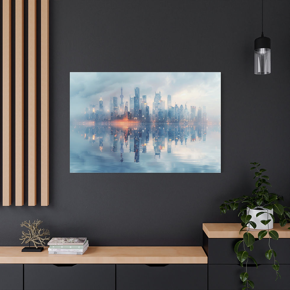 Thumbnail: Urban Skyline Matte Canvas Wall Art, Modern Decor, Gift for City Lovers