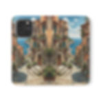 Thumbnail:  Flip Case — Cute Vintage Backpack Design, Card Slots
