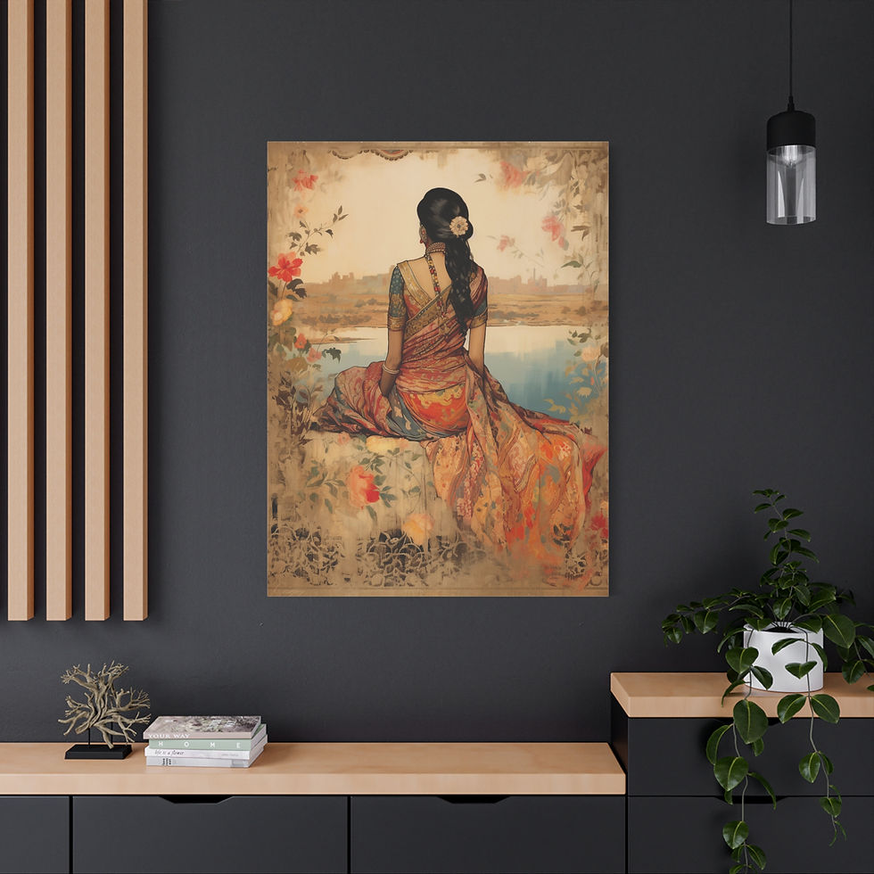 Thumbnail: Elegant Art Nouveau Matte Vertical Posters, Wall Decor,  Vintage Style Art Print
