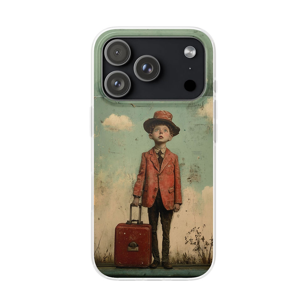 Thumbnail:  iPhone 17 Flexi Case — Travel Retro Shoreline Design