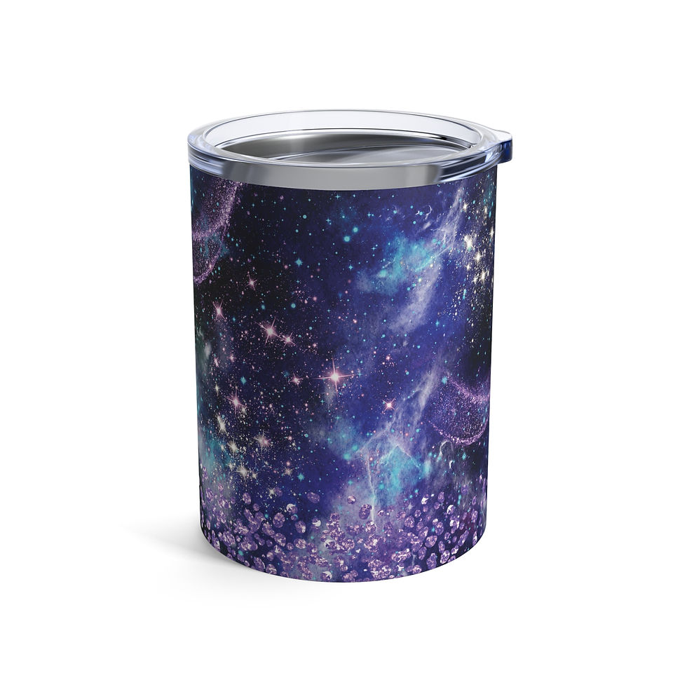 Thumbnail: Galaxy Nebula Pattern Tumbler | 10oz Space Stars Cosmic Design