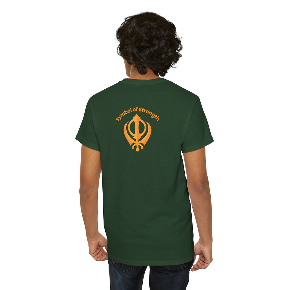 Thumbnail:  Sikh Symbol-Inspired Adventure Tee, Unisex Cotton T-Shirt, Positive quote Shirt