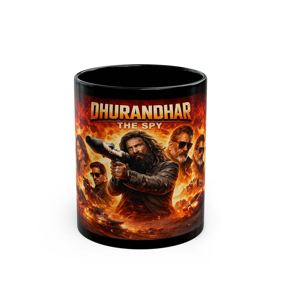 Thumbnail: Dhurandhar Black Mug , Unique Coffee Cup for Gift
