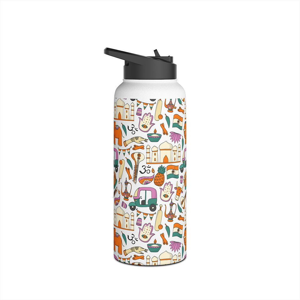 Thumbnail: India Themed Water Bottle | Stainless Steel Bottle