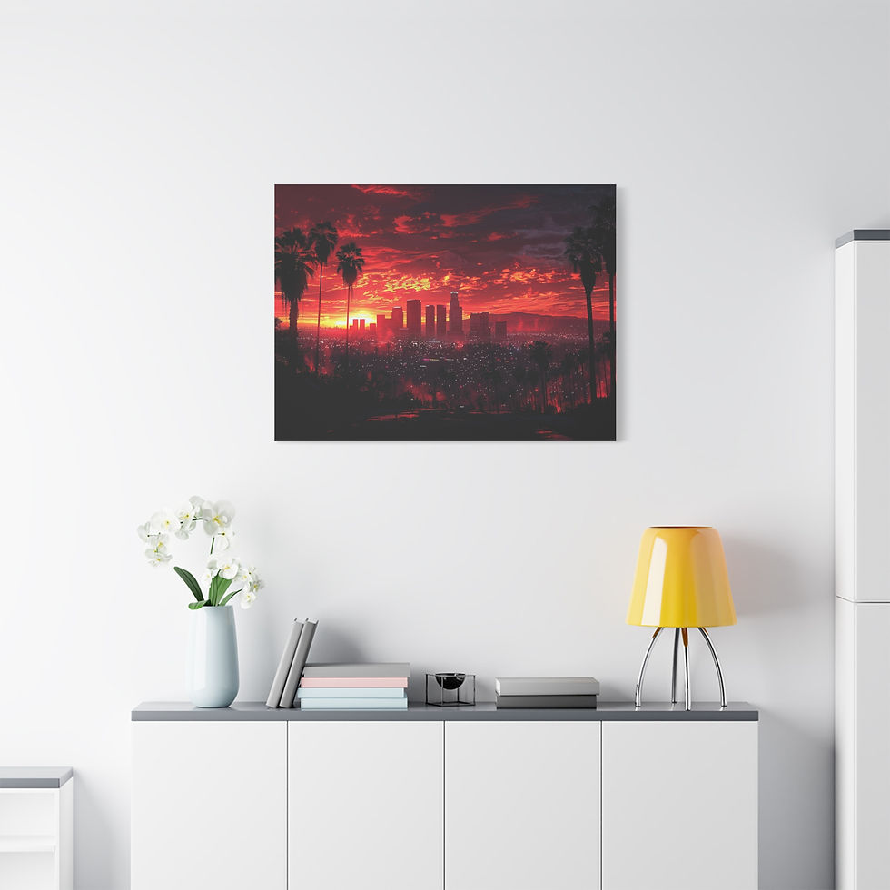 Thumbnail: Urban Skyline Matte Canvas Wall Art, Modern Decor, Gift for City Lovers