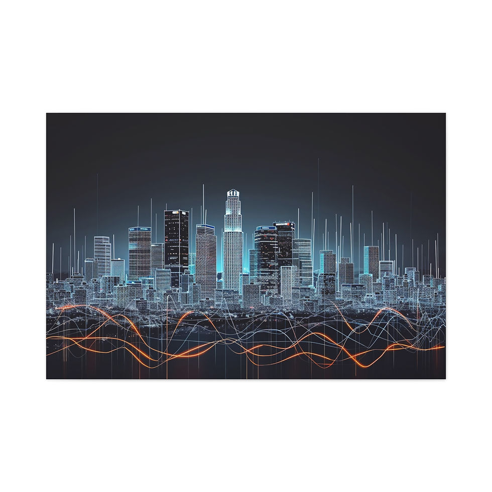 Thumbnail: Urban Skyline Matte Canvas Wall Art, Modern Decor, Gift for City Lovers