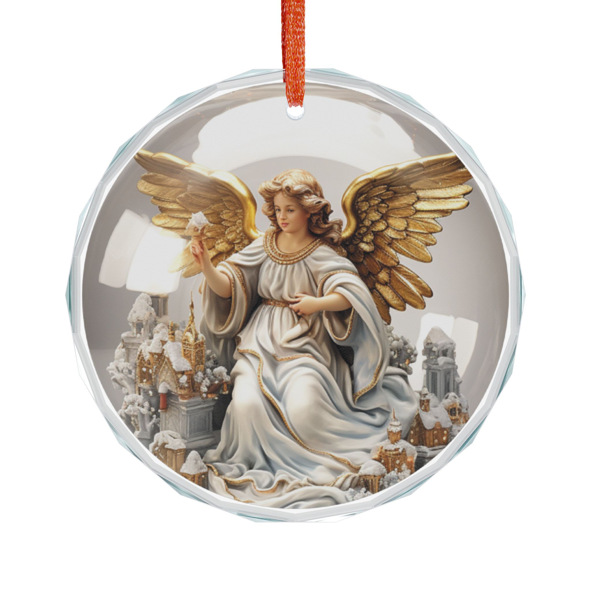 Stained Glass Crystal Ornament — Festive Holiday Tree Ornament