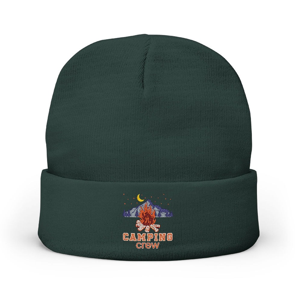 Thumbnail:  Travel-Themed Knit Beanie - Perfect for Adventurers, Winter Style