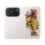 Thumbnail: Phone Flip Case — Cute Vintage Backpack Design, Card Slots
