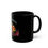 Thumbnail: Festive Black Mug with Colorful Floral Design, Unique Coffee Cup for Diwali