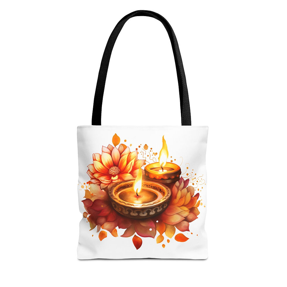 Thumbnail: Adorable Diwali Themed Tote Bag, Great for Diwali Gift