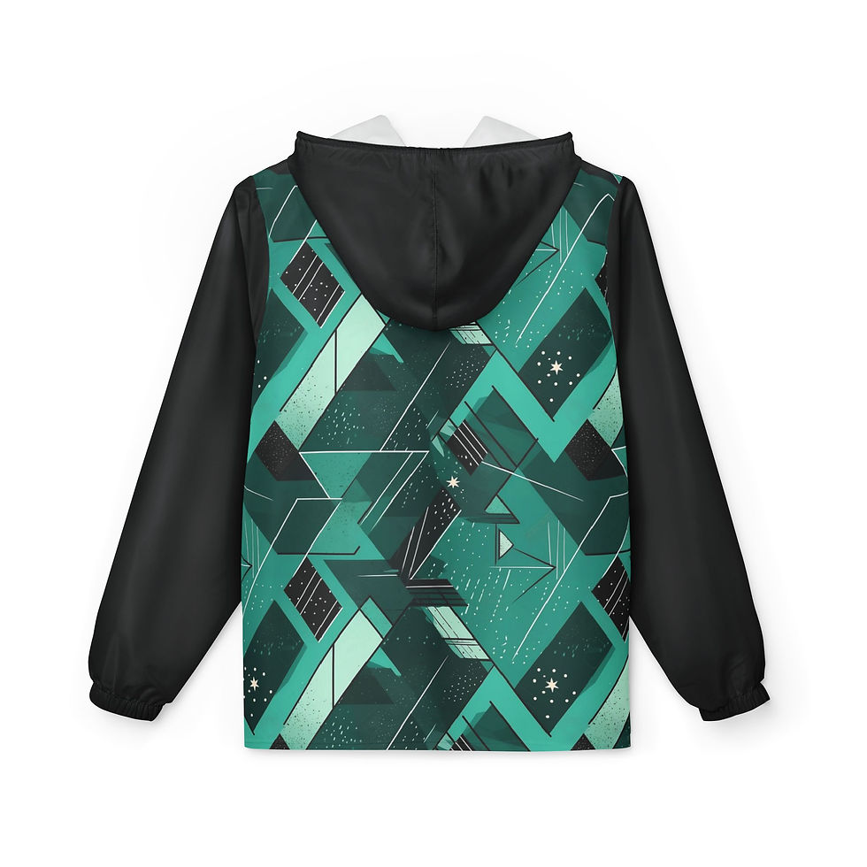 Thumbnail: Colorful Geometric Windbreaker Jacket, Outdoor Jacket, Women’s and Men’s Fashion