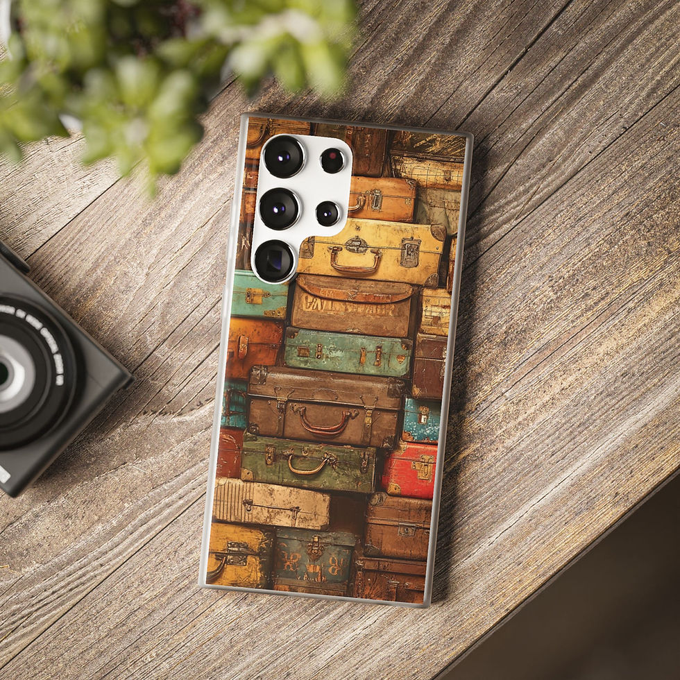 Thumbnail: Phone Flexi Case — Travel Retro Shoreline Design