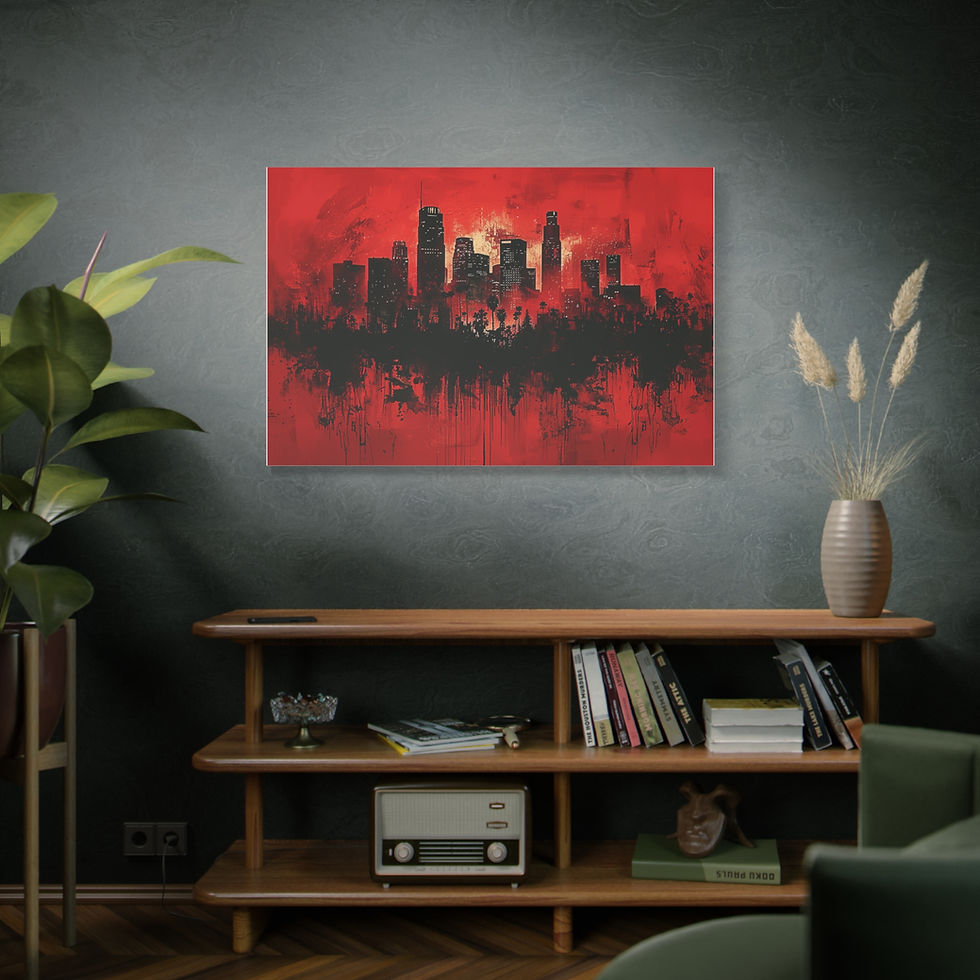 Thumbnail: Urban Skyline Matte Canvas Wall Art, Modern Decor, Gift for City Lovers