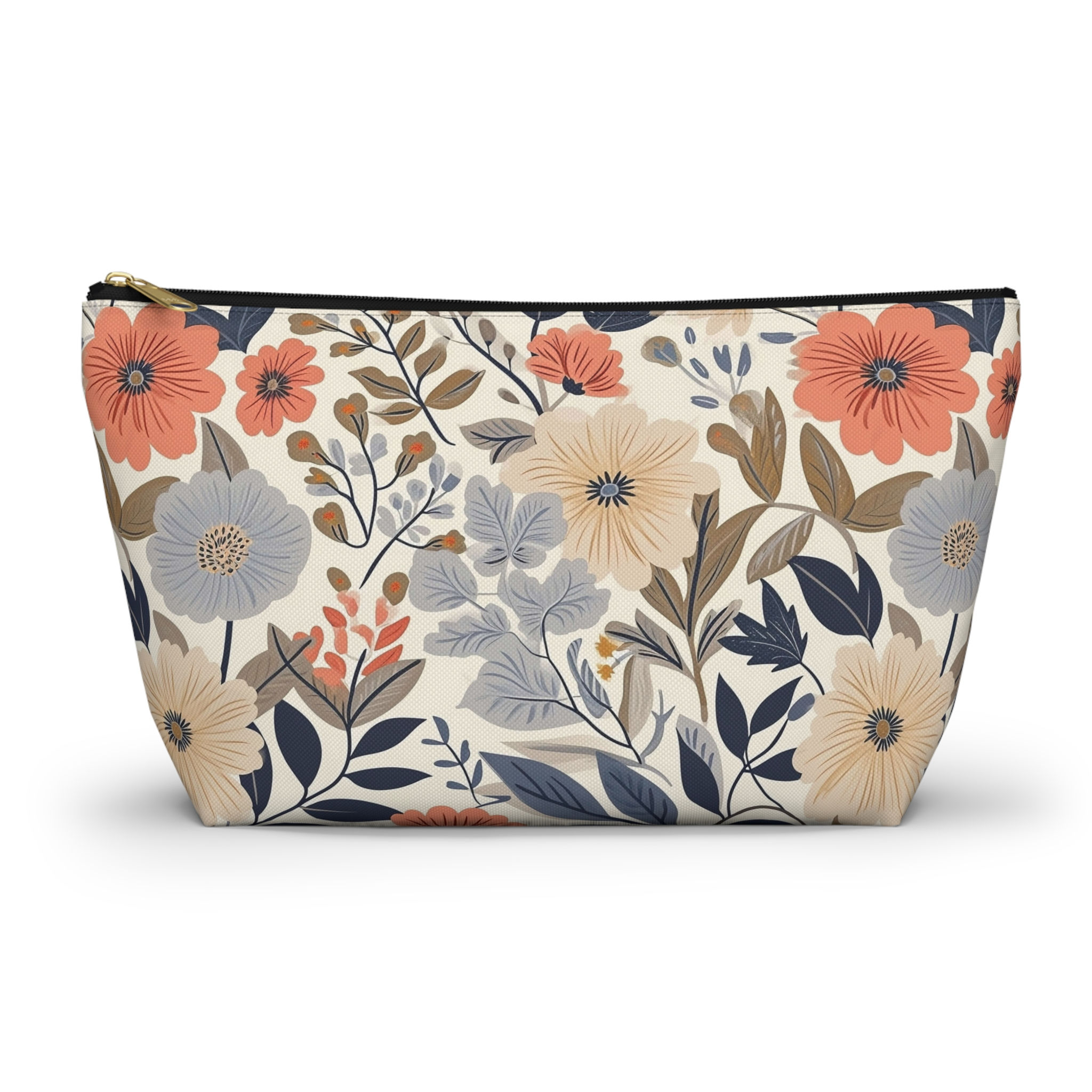Floral Accessory Pouch | Cute Makeup Bag, Gift for Her, Travel Toiletry Bag