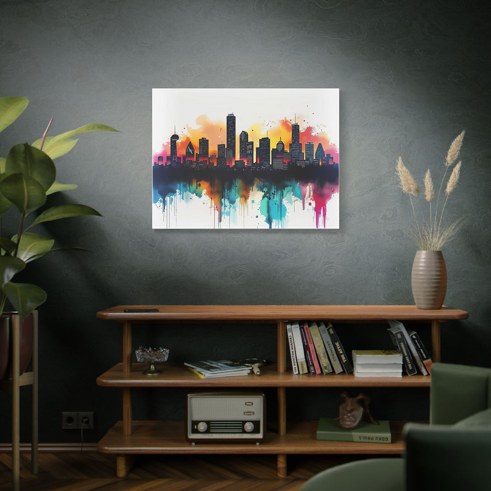Thumbnail: Urban Skyline Matte Canvas Wall Art, Modern Decor, Gift for City Lovers