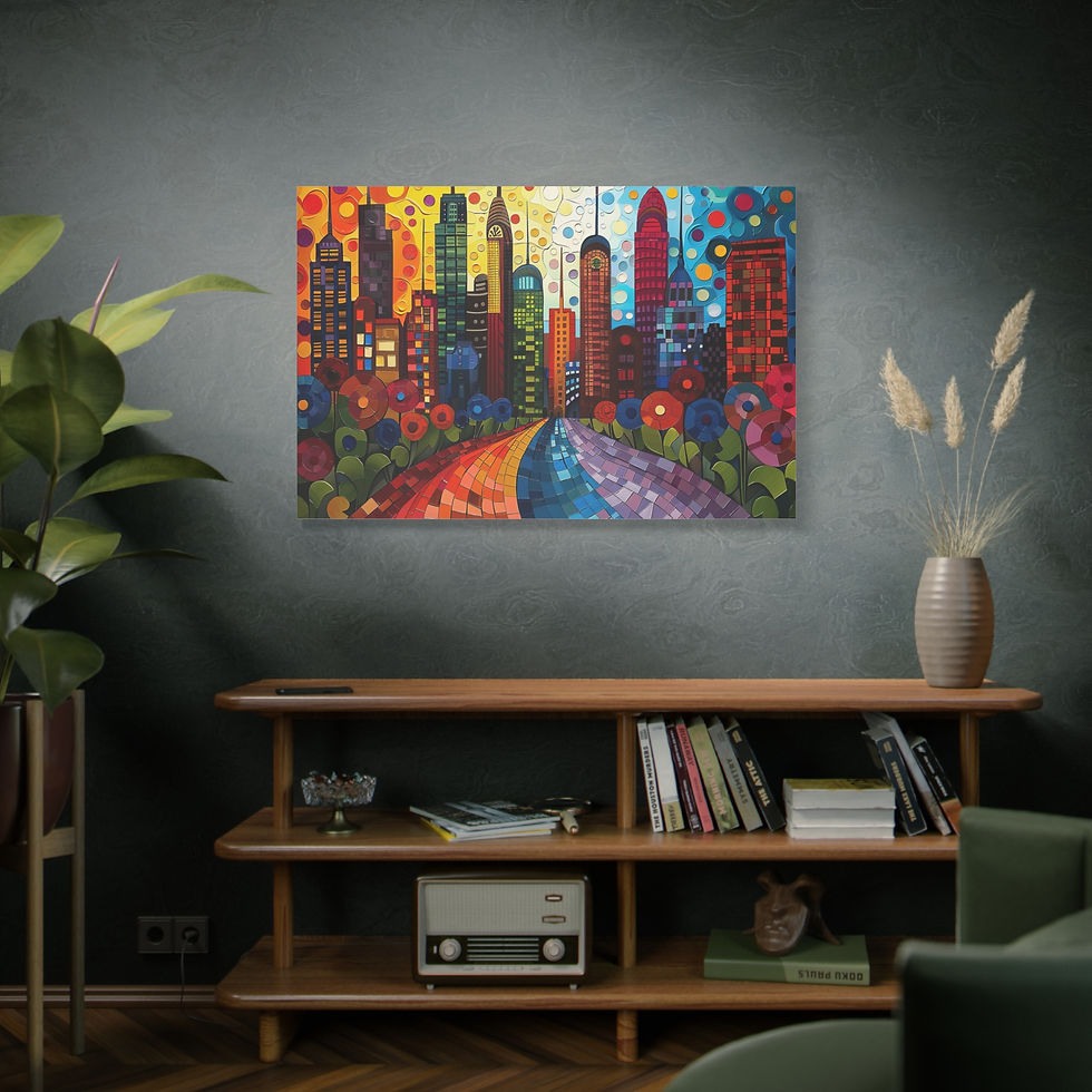 Thumbnail: Urban Skyline Matte Canvas Wall Art, Modern Decor, Gift for City Lovers