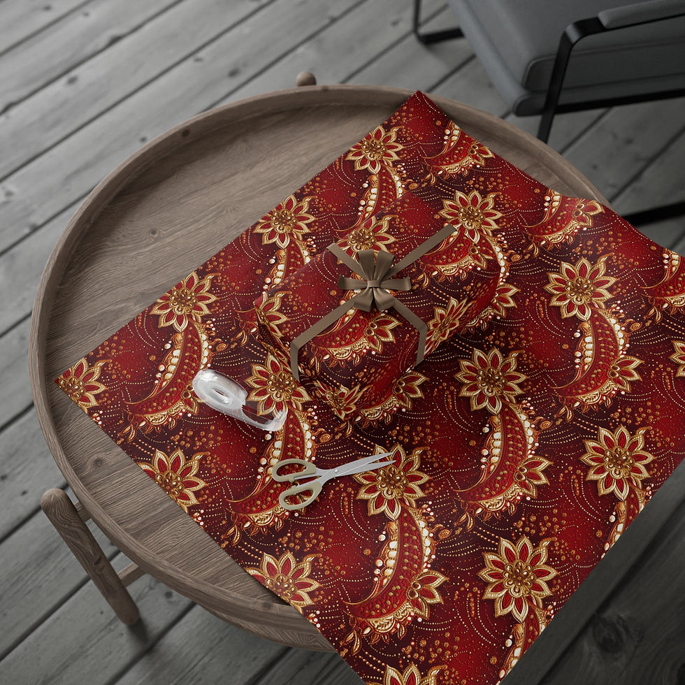 Thumbnail: Festive Diwali Wrapping Paper, Holiday Gift Wrap for Presents, Starry Design