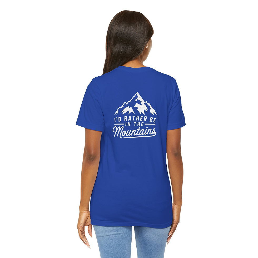 Thumbnail: Unisex Jersey Tee, Travel-Themed Shirt, Gift for Hikers and Adventure Lovers