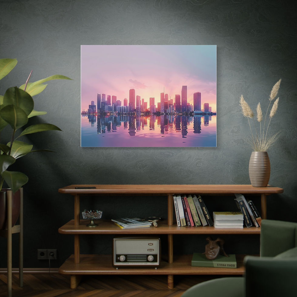 Thumbnail:  Urban Skyline Matte Canvas Wall Art, Modern Decor, Gift for City Lovers