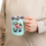 Thumbnail: Travel Mug -  Funny Coffee Tumbler 15oz | Happy Face on Front-Grumppy on Back