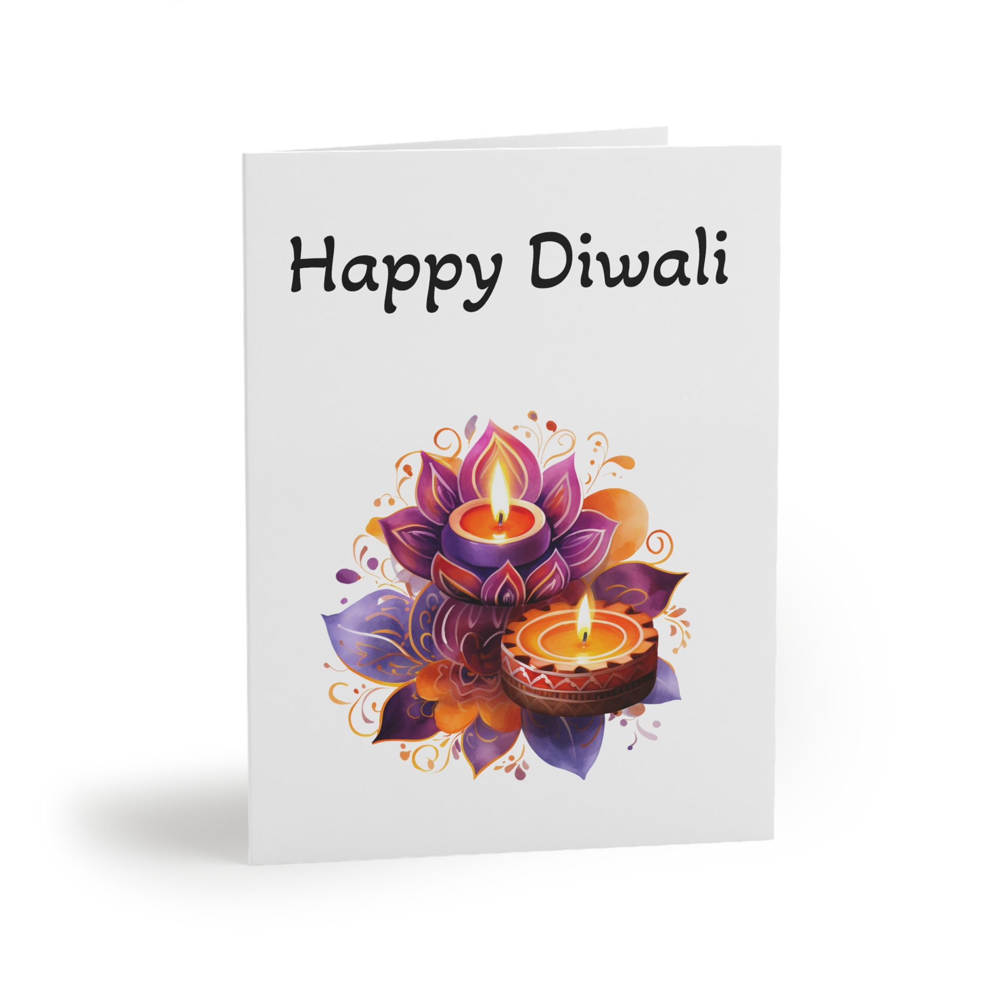  Diwali Greeting Cards Set | 8, 16, or 24 Pieces | Festive Celebration, Wishes