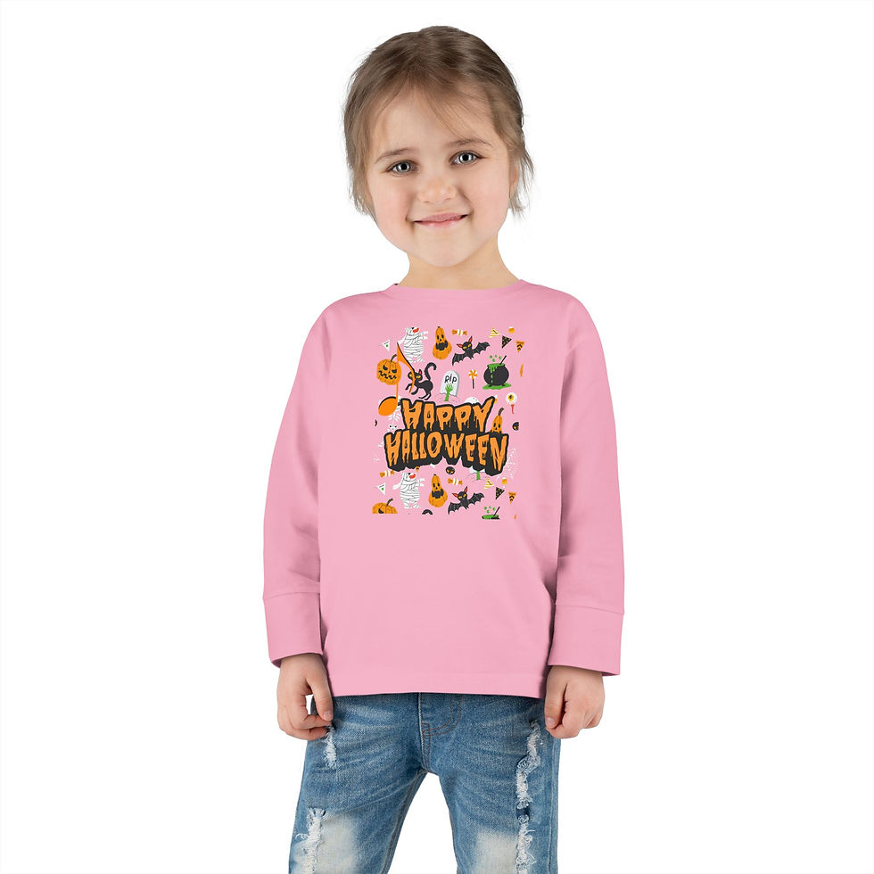 Thumbnail: Toddler Long Sleeve Tee, Toddler Tees for Halloween and Thanksgiving