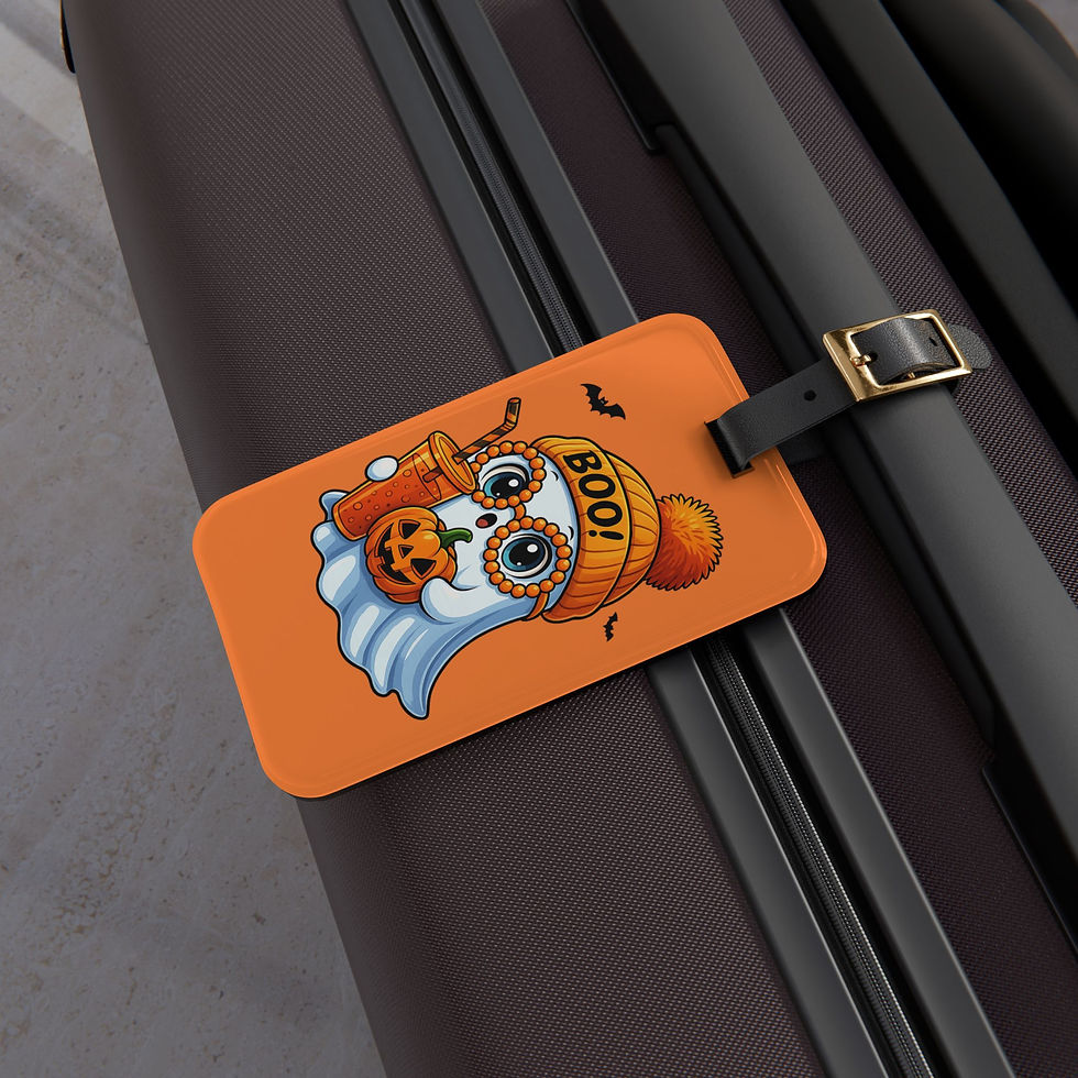 Thumbnail:  Halloween Luggage Tag, Cute Travel Accessory, Trick or Treat Gift