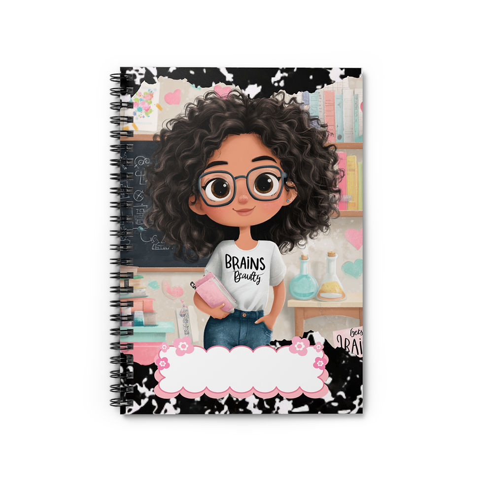 School Spiral Notebook - Fun Ruled Lines, School Supplies, Gift for Kids