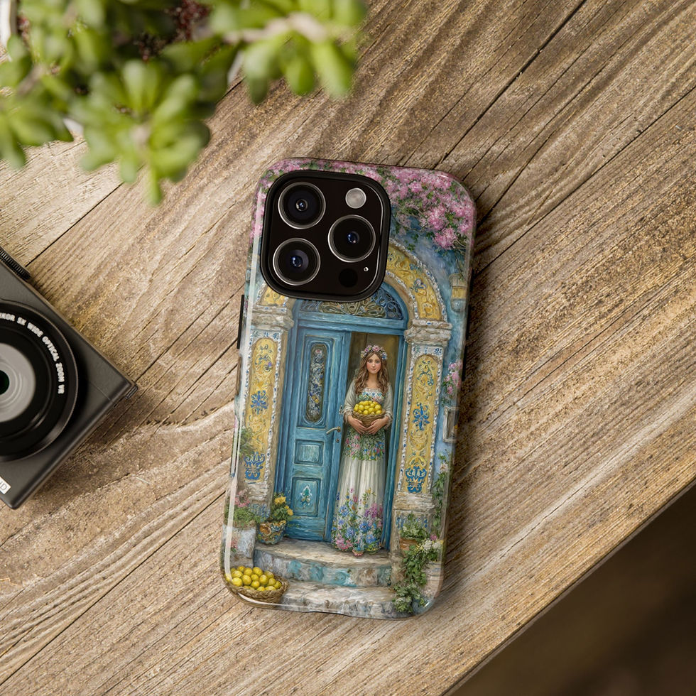 Thumbnail:  Mediterranean Staircase Phone Case — Vintage Village Floral Design