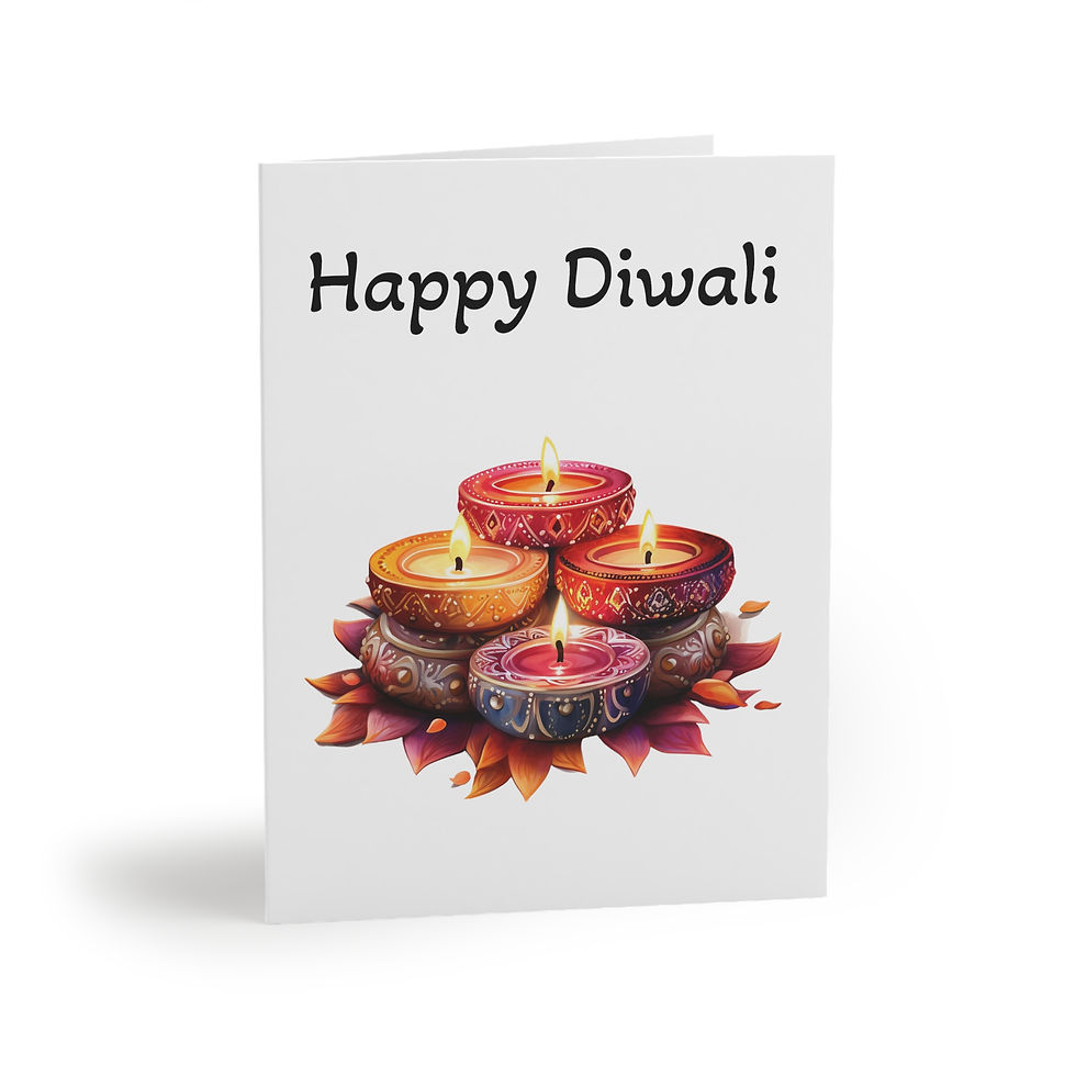 Thumbnail:  Diwali Greeting Cards Set | 8, 16, or 24 Pieces | Festive Celebration, Wishes