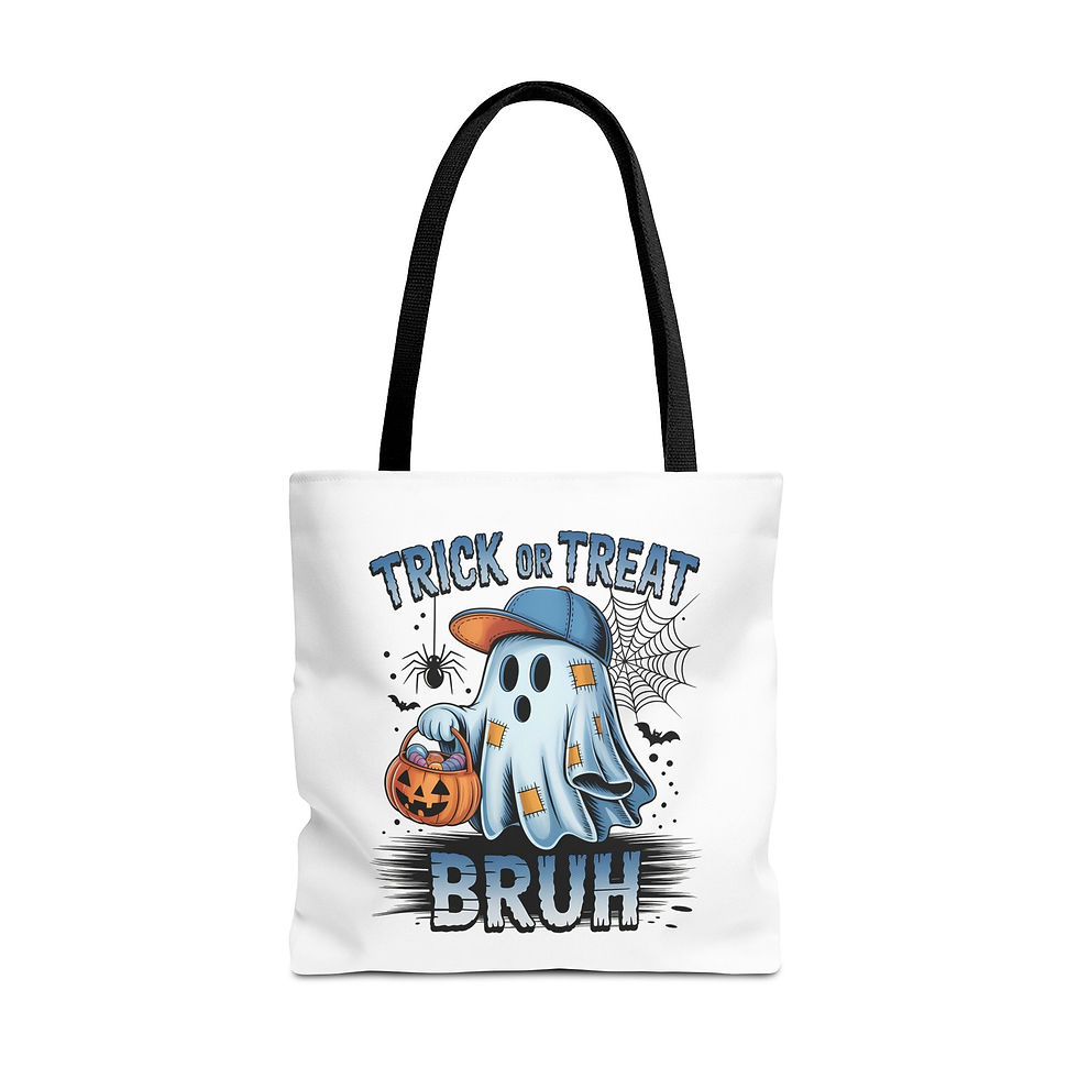Thumbnail: Adorable Ghost Halloween Tote Bag, Cute Trick or Treat Bag,Spooky Gift