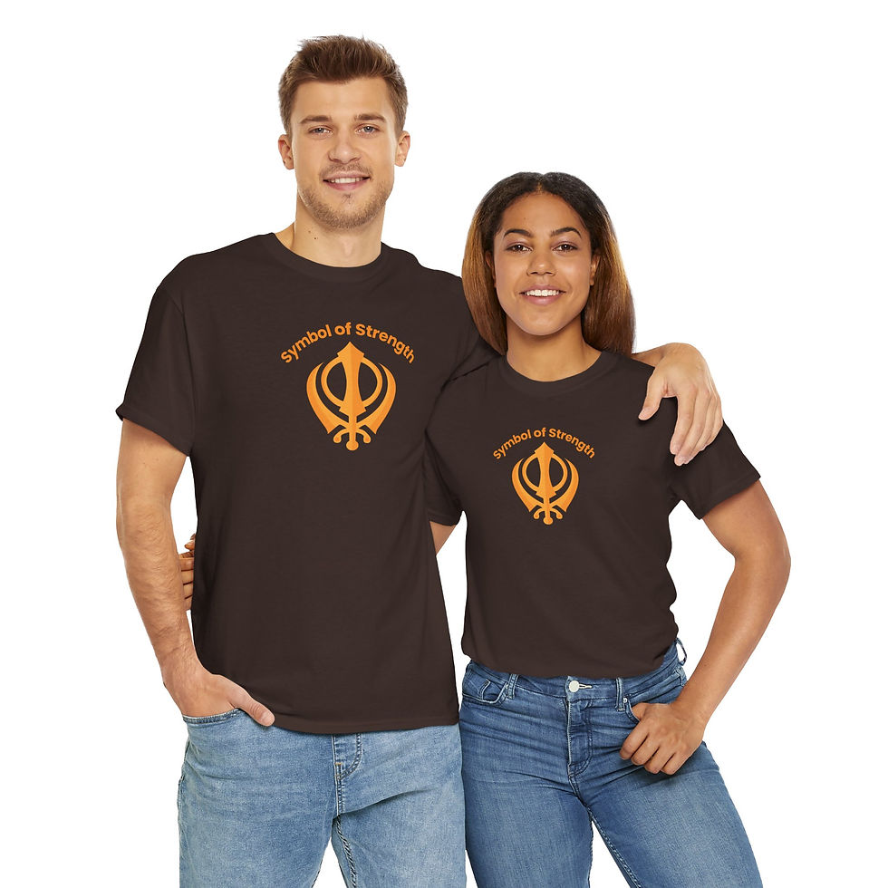 Thumbnail: Sikh Symbol-Inspired Adventure Tee, Unisex Cotton T-Shirt, Positive quote Shirt